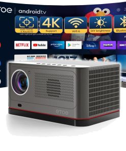 Projecteur TV Etoe Whale Pro - Android, 1080p, 1500 ANSI, Compatible 4K, mise au point auto, 2 haut-parleurs 10W, Wi-Fi dual, + Cadeau